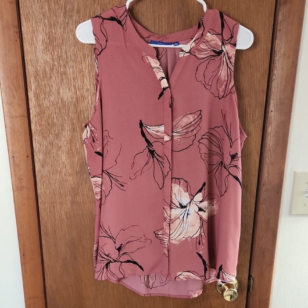 Floral Sleeveless Top - Pink